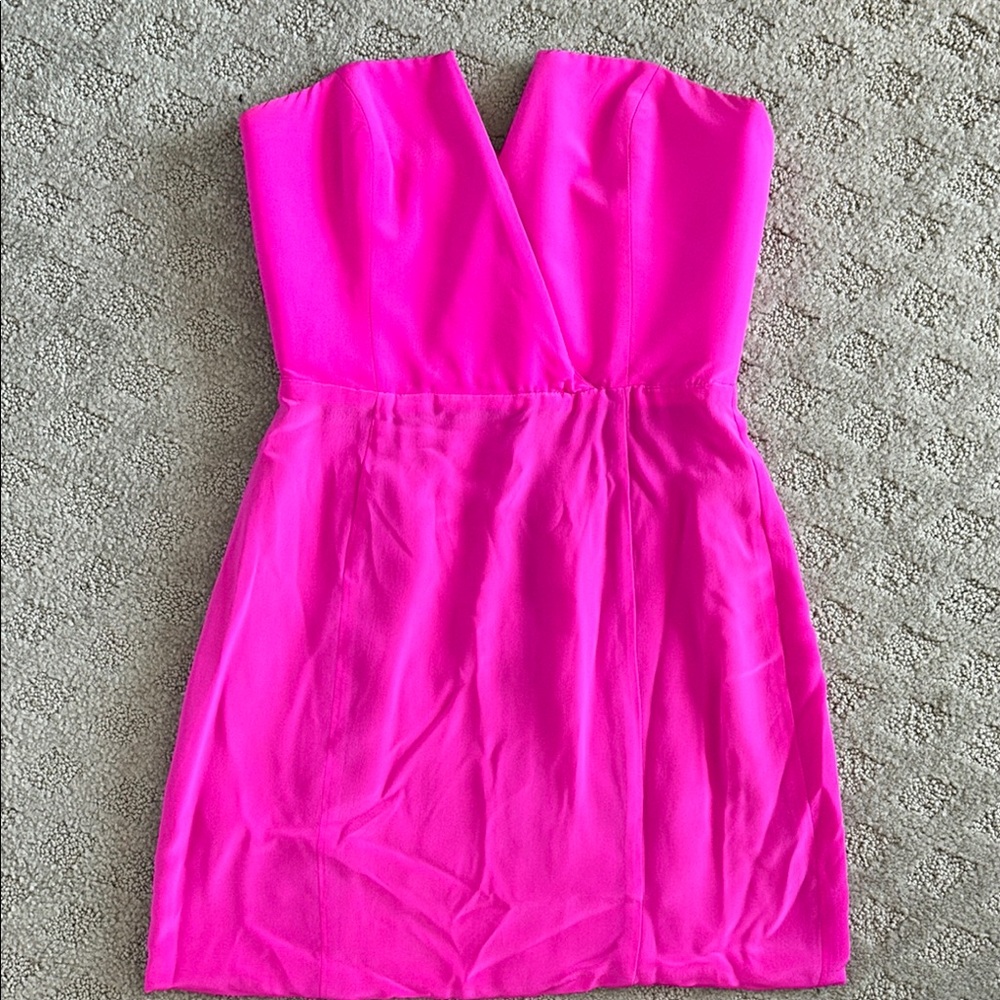 Naven Pink Strapless Sweetheart Bodycon Dress